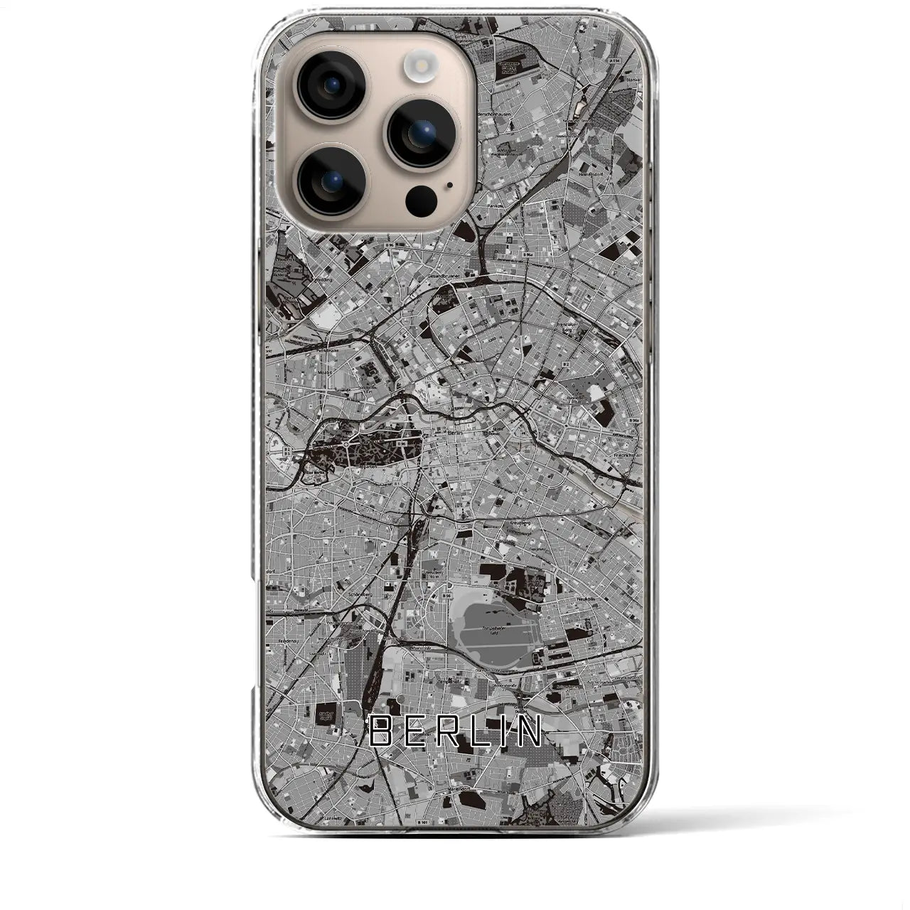 【ベルリン(ドイツ)】地図柄iPhoneケース(クリアタイプ)