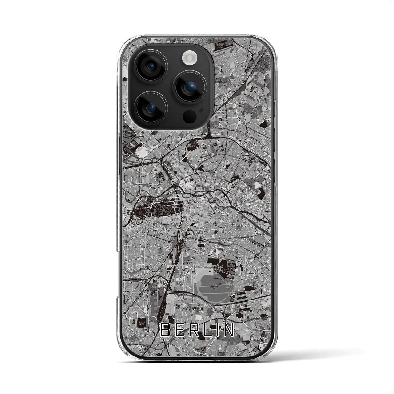 【ベルリン(ドイツ)】地図柄iPhoneケース(クリアタイプ)