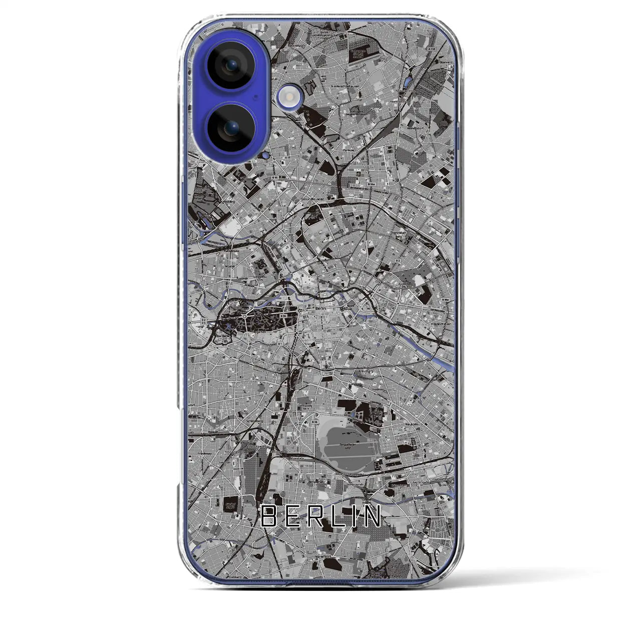 【ベルリン(ドイツ)】地図柄iPhoneケース(クリアタイプ)