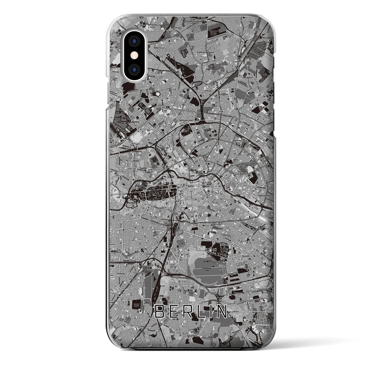 【ベルリン(ドイツ)】地図柄iPhoneケース(クリアタイプ)