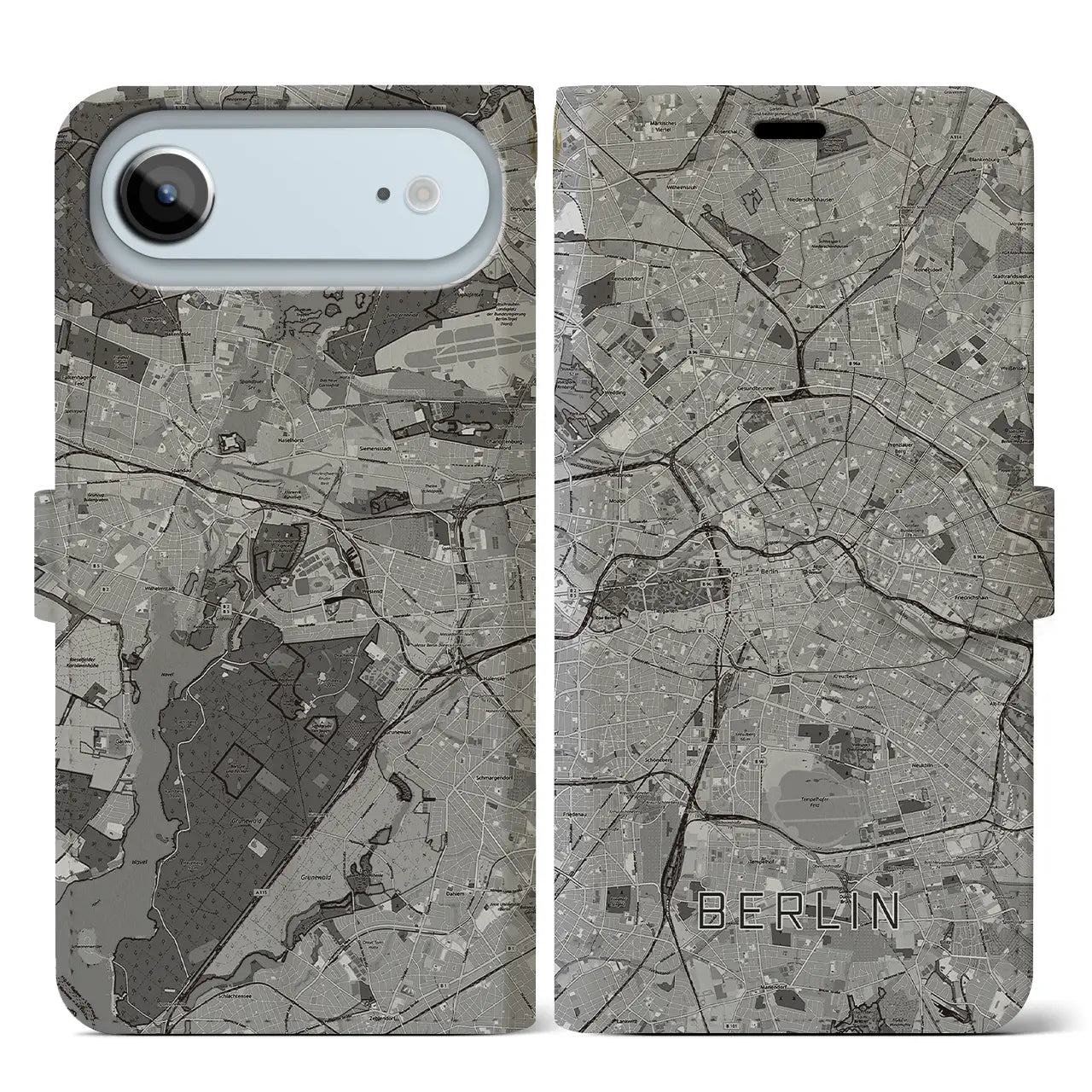 【ベルリン(ドイツ)】地図柄iPhoneケース(手帳タイプ)