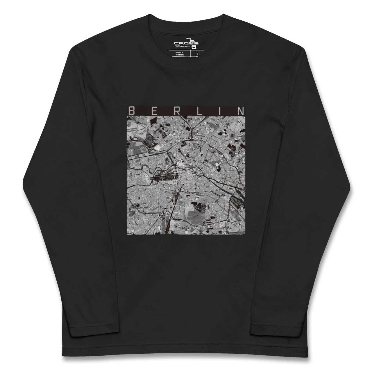 【ベルリン(ドイツ)】地図柄ロングスリーブTシャツ