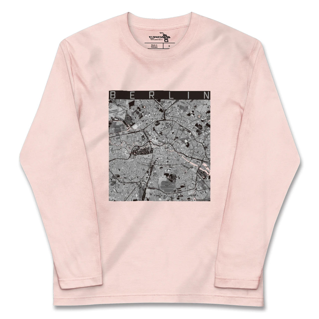 【ベルリン(ドイツ)】地図柄ロングスリーブTシャツ
