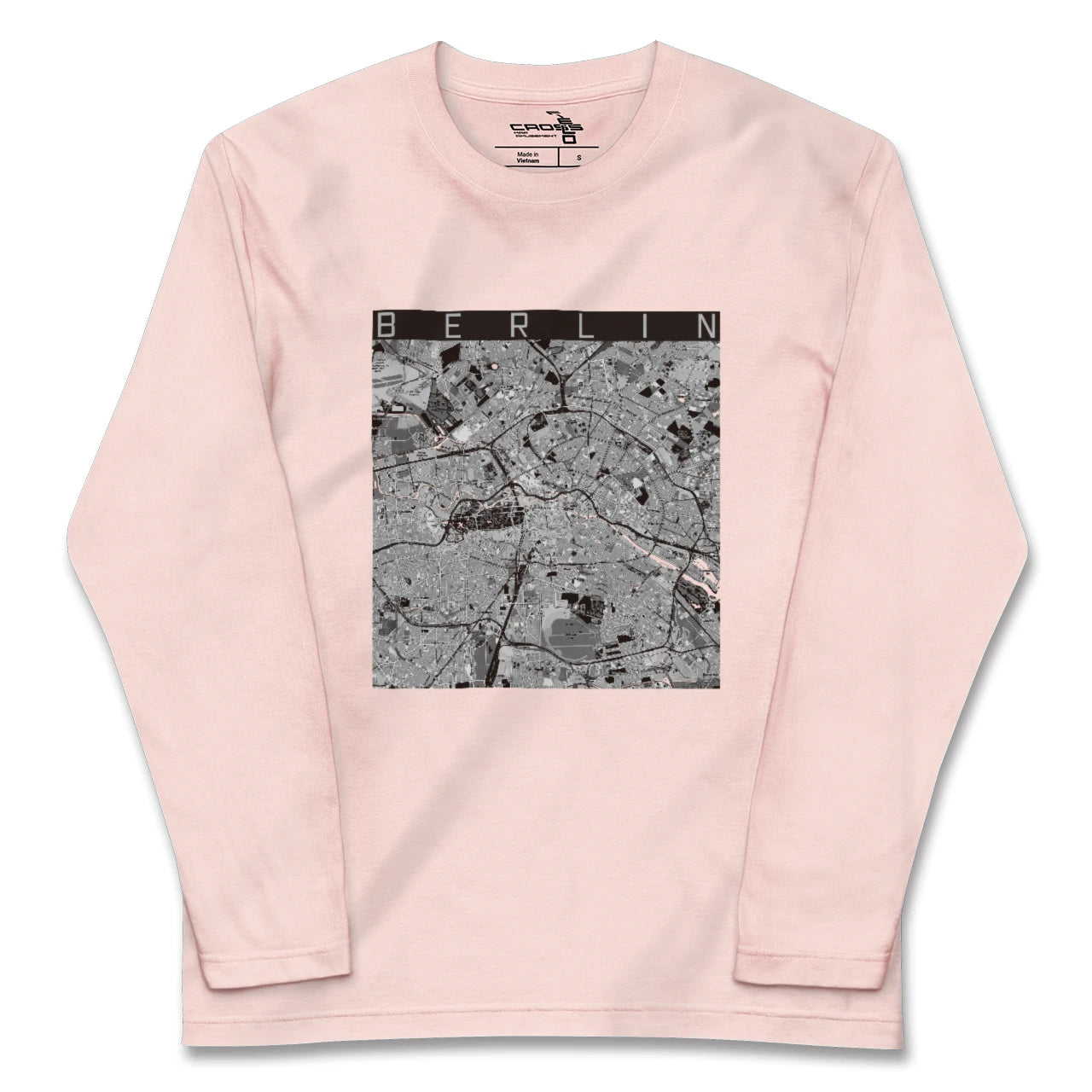 【ベルリン(ドイツ)】地図柄ロングスリーブTシャツ