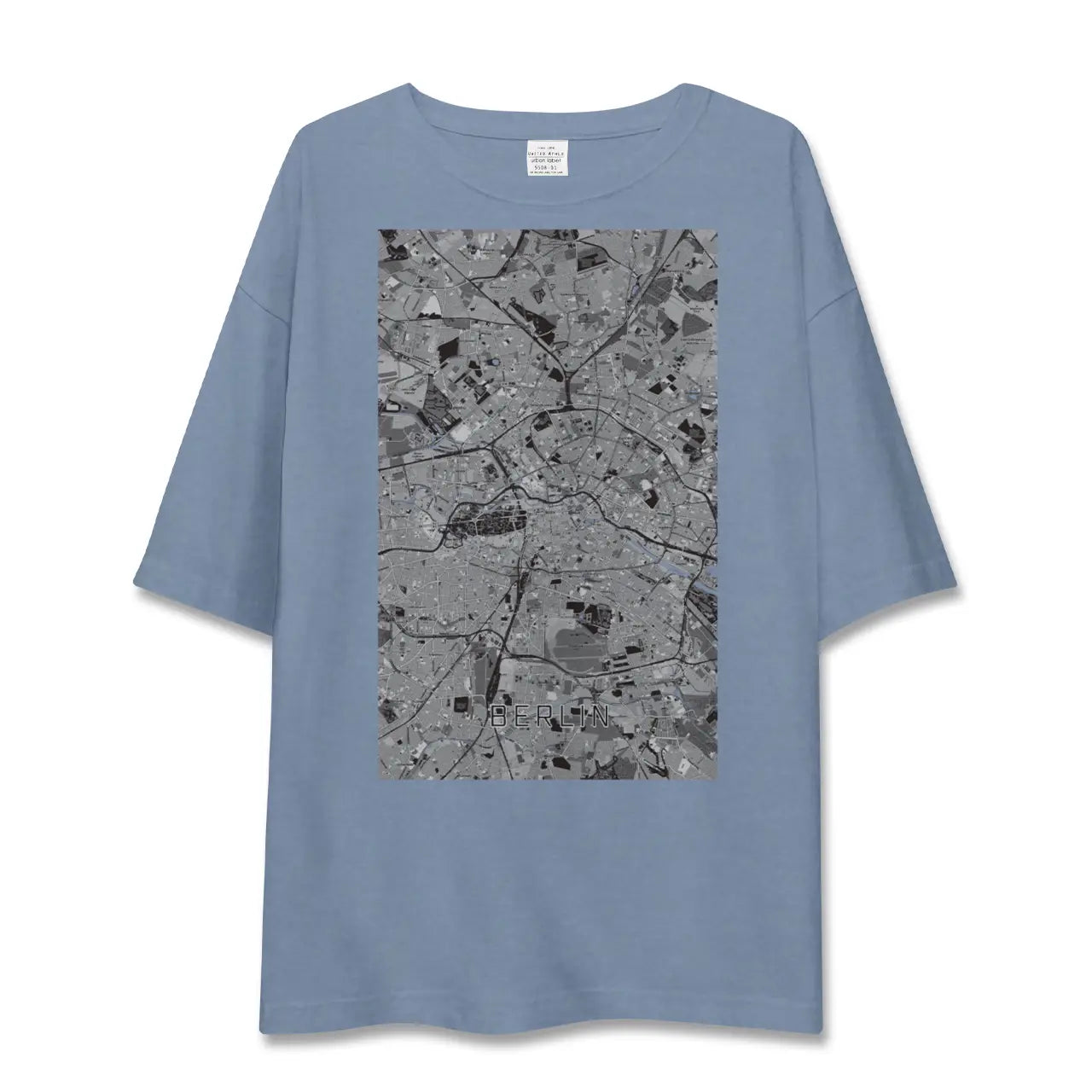 【ベルリン(ドイツ)】地図柄ビッグシルエットTシャツ