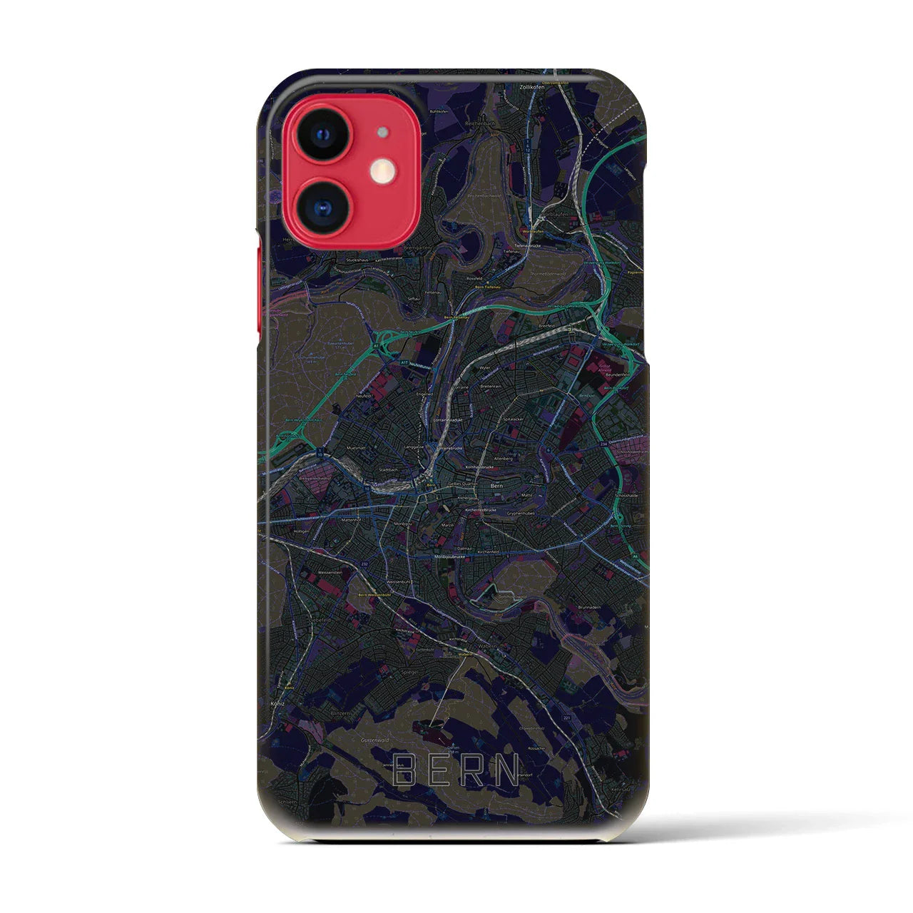 【ベルン(スイス)】地図柄iPhoneケース(バックカバータイプ)