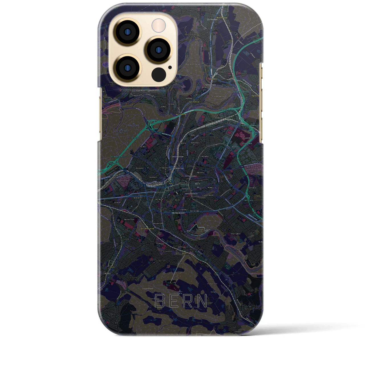 【ベルン(スイス)】地図柄iPhoneケース(バックカバータイプ)