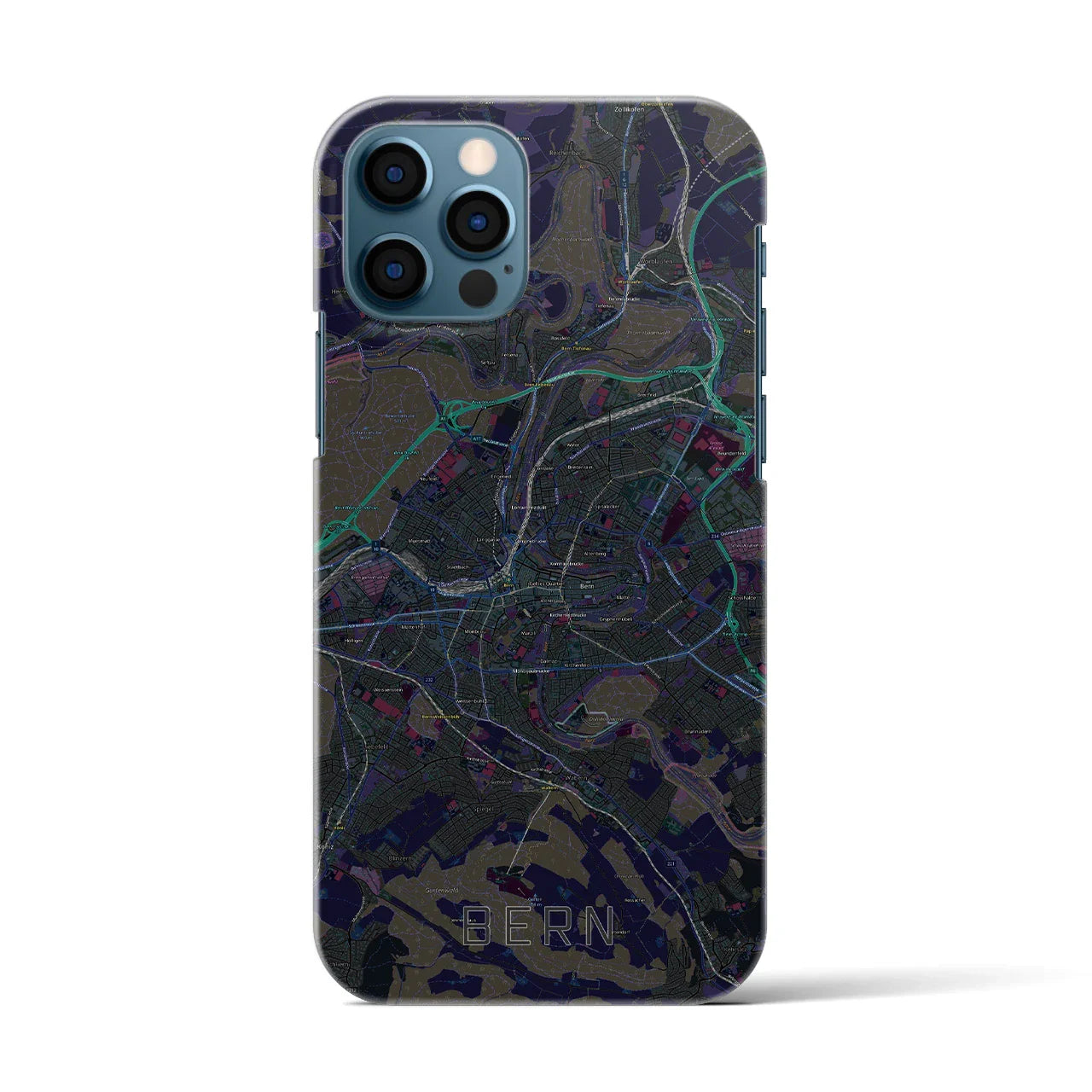 【ベルン(スイス)】地図柄iPhoneケース(バックカバータイプ)