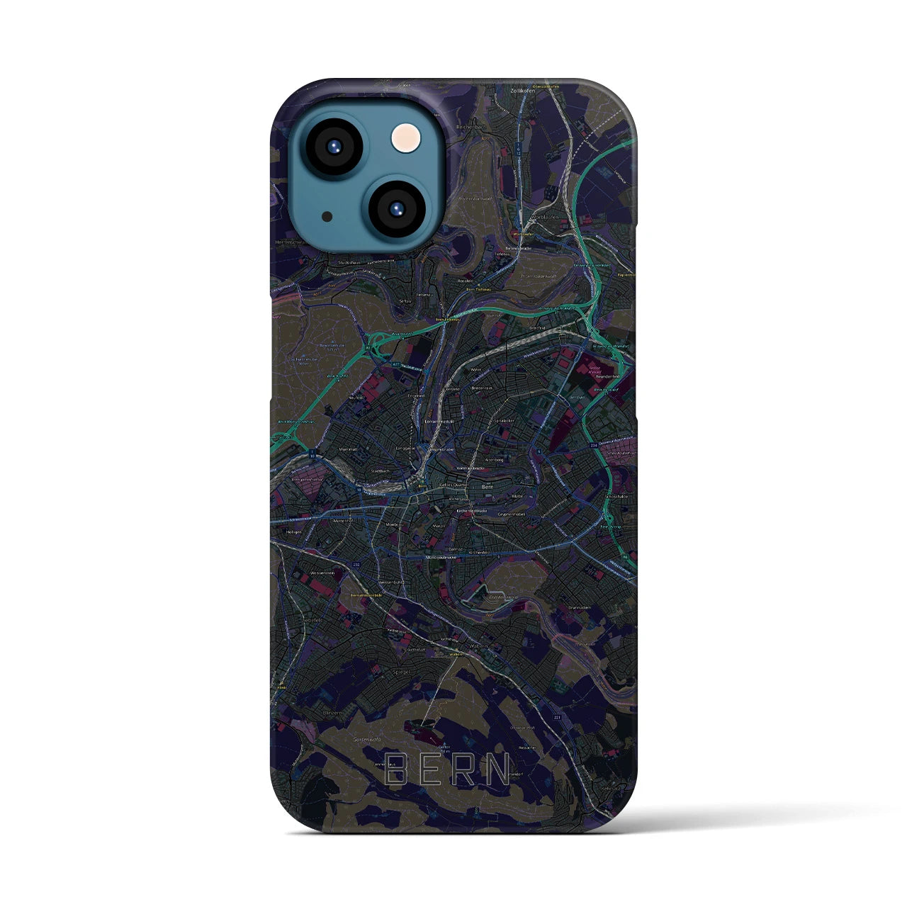 【ベルン(スイス)】地図柄iPhoneケース(バックカバータイプ)