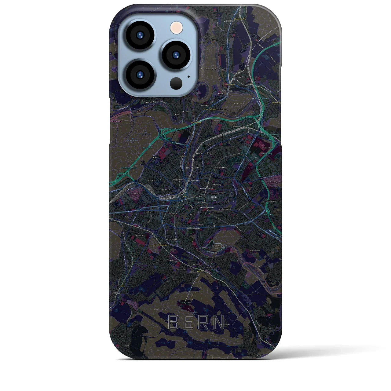 【ベルン(スイス)】地図柄iPhoneケース(バックカバータイプ)