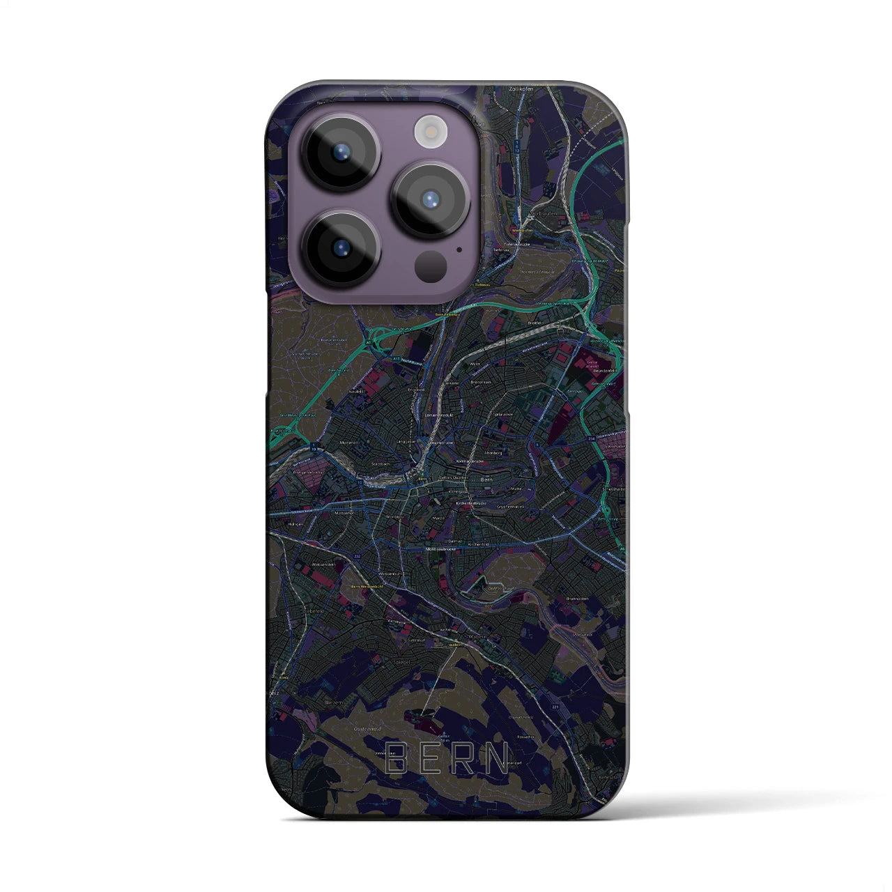 【ベルン(スイス)】地図柄iPhoneケース(バックカバータイプ)