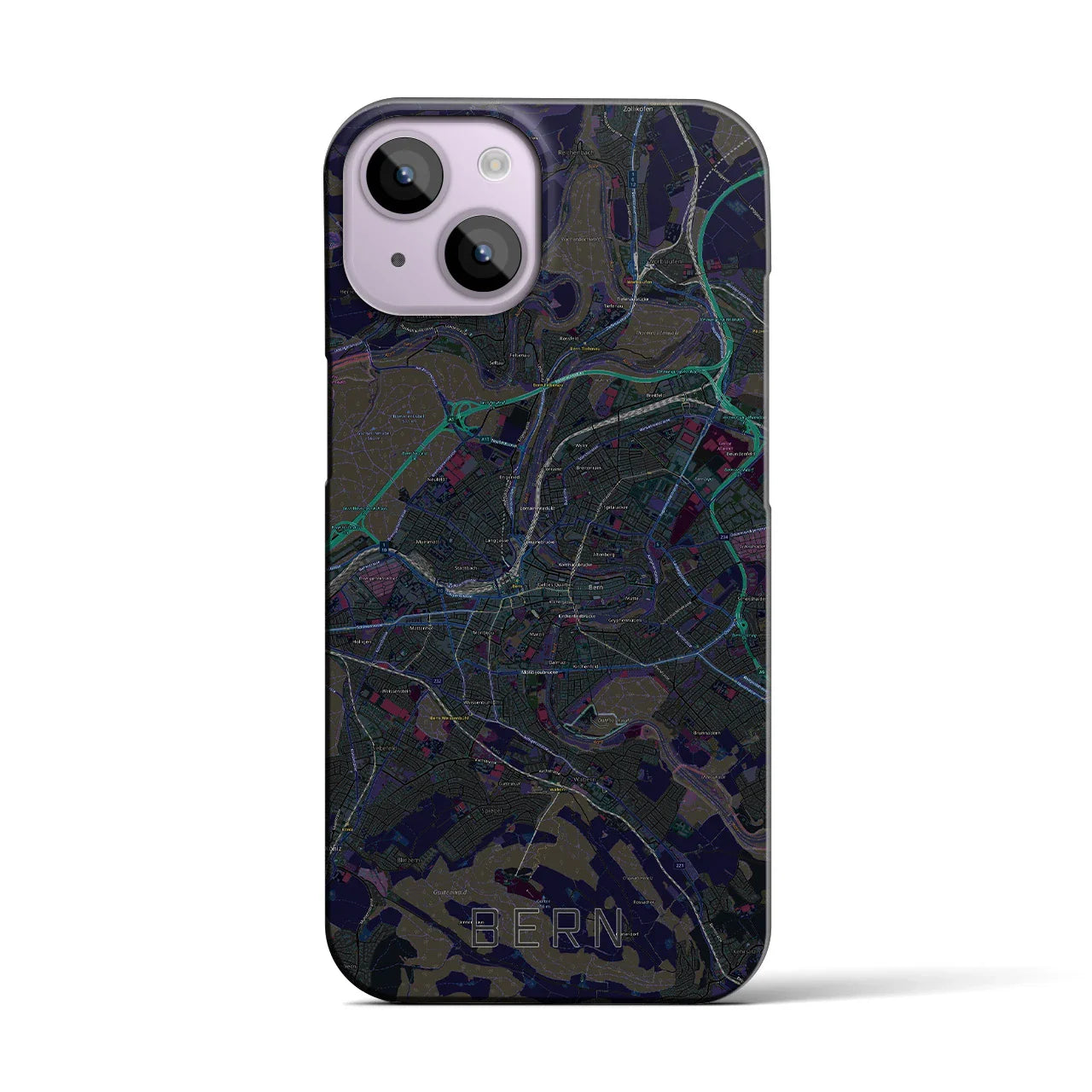 【ベルン(スイス)】地図柄iPhoneケース(バックカバータイプ)