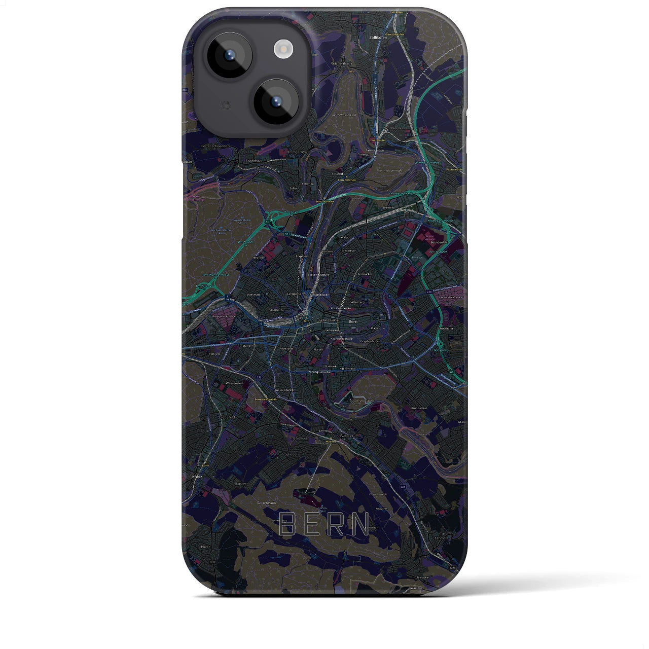 【ベルン(スイス)】地図柄iPhoneケース(バックカバータイプ)