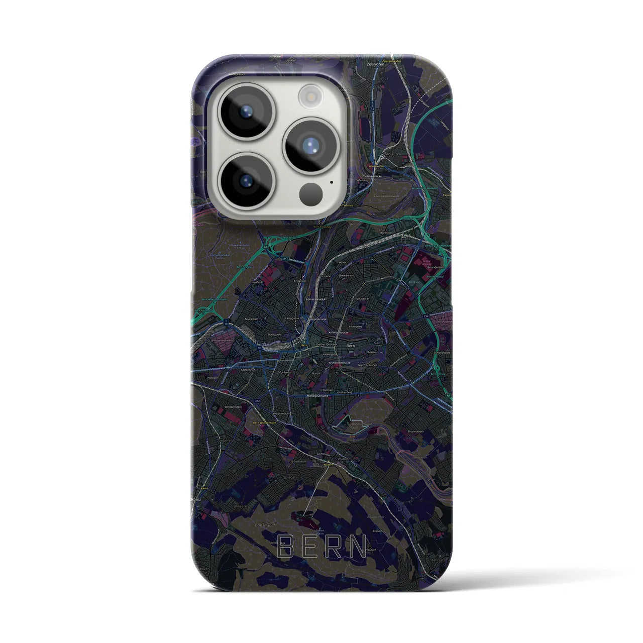 【ベルン(スイス)】地図柄iPhoneケース(バックカバータイプ)