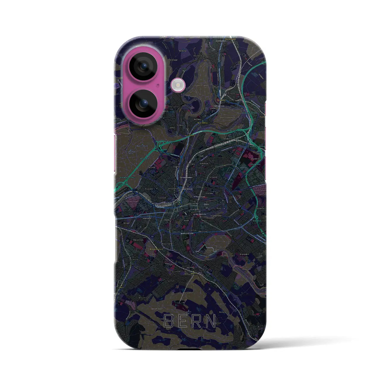 【ベルン(スイス)】地図柄iPhoneケース(バックカバータイプ)