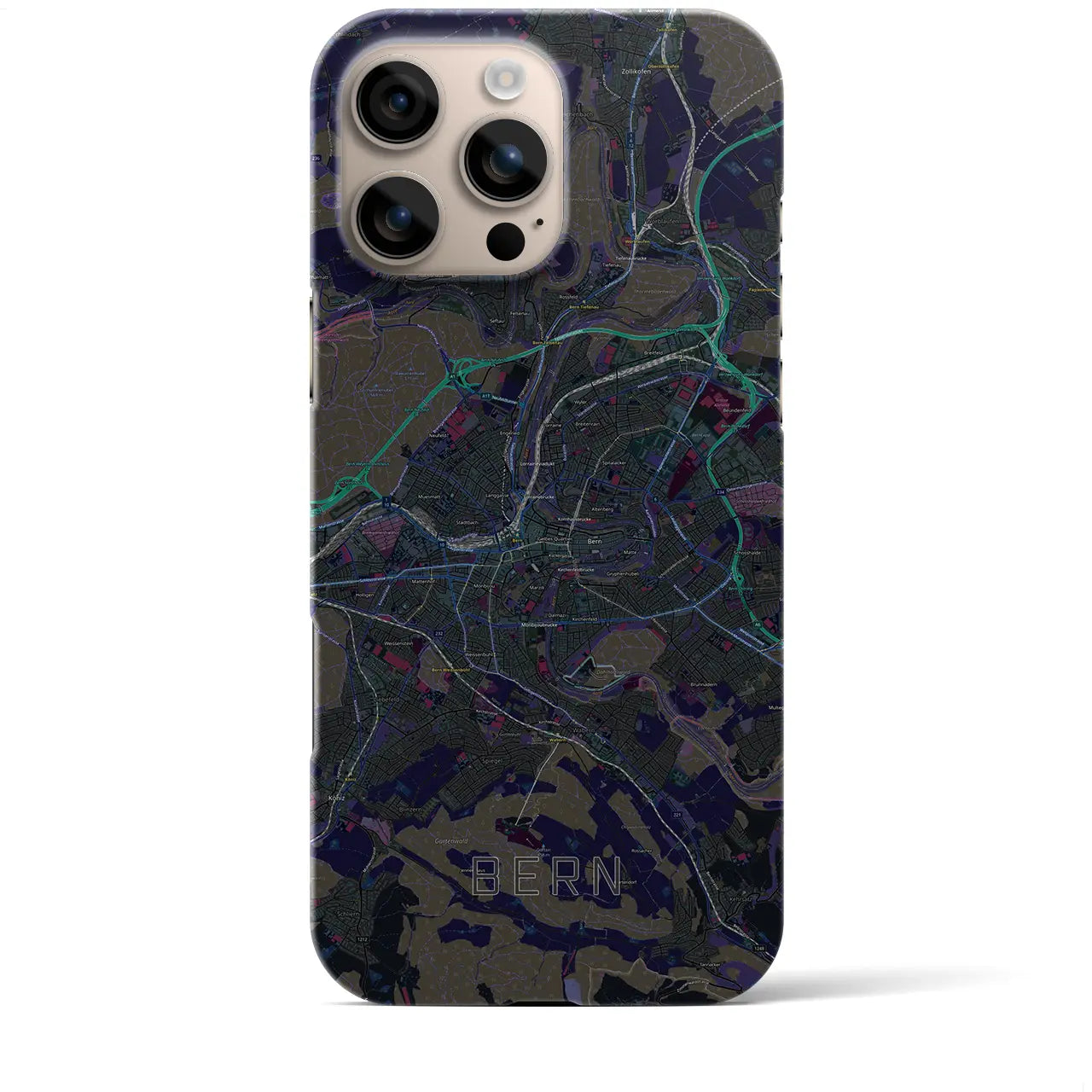 【ベルン(スイス)】地図柄iPhoneケース(バックカバータイプ)