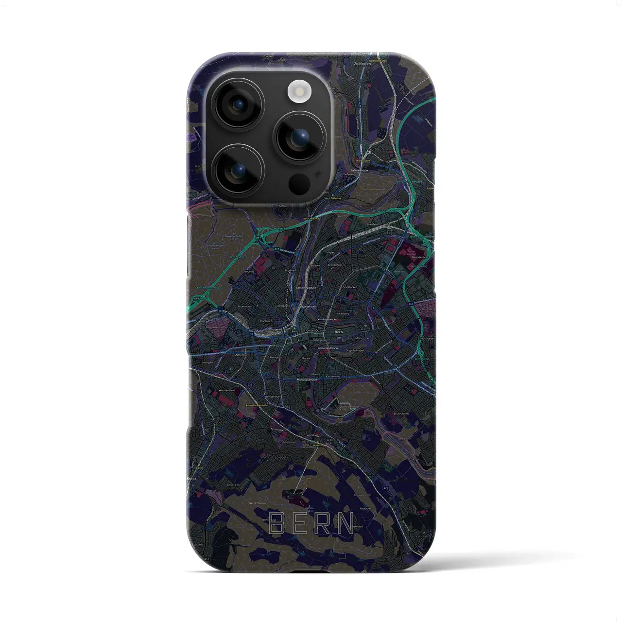 【ベルン(スイス)】地図柄iPhoneケース(バックカバータイプ)