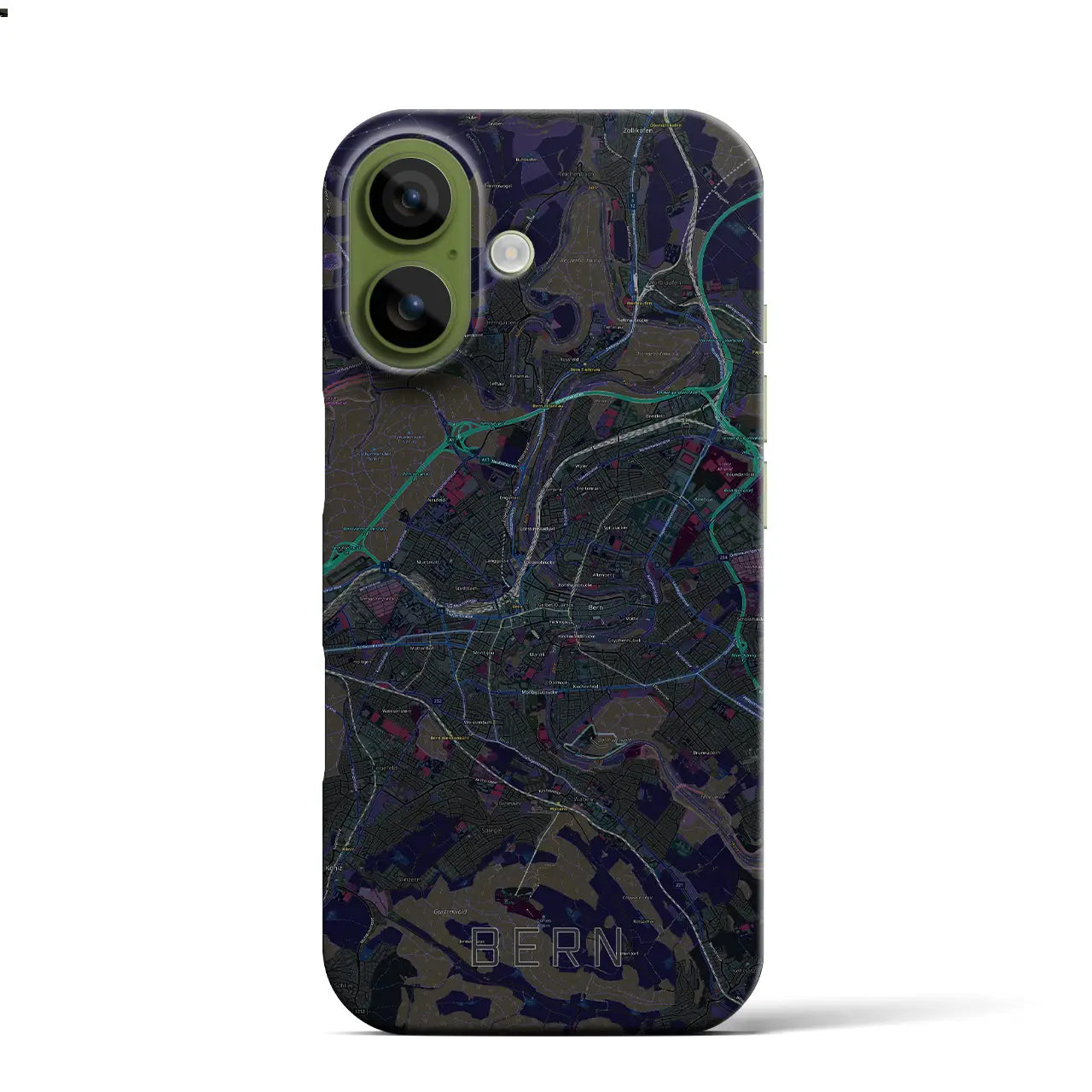 【ベルン(スイス)】地図柄iPhoneケース(バックカバータイプ)