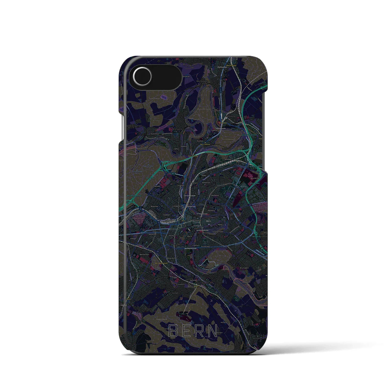 【ベルン(スイス)】地図柄iPhoneケース(バックカバータイプ)