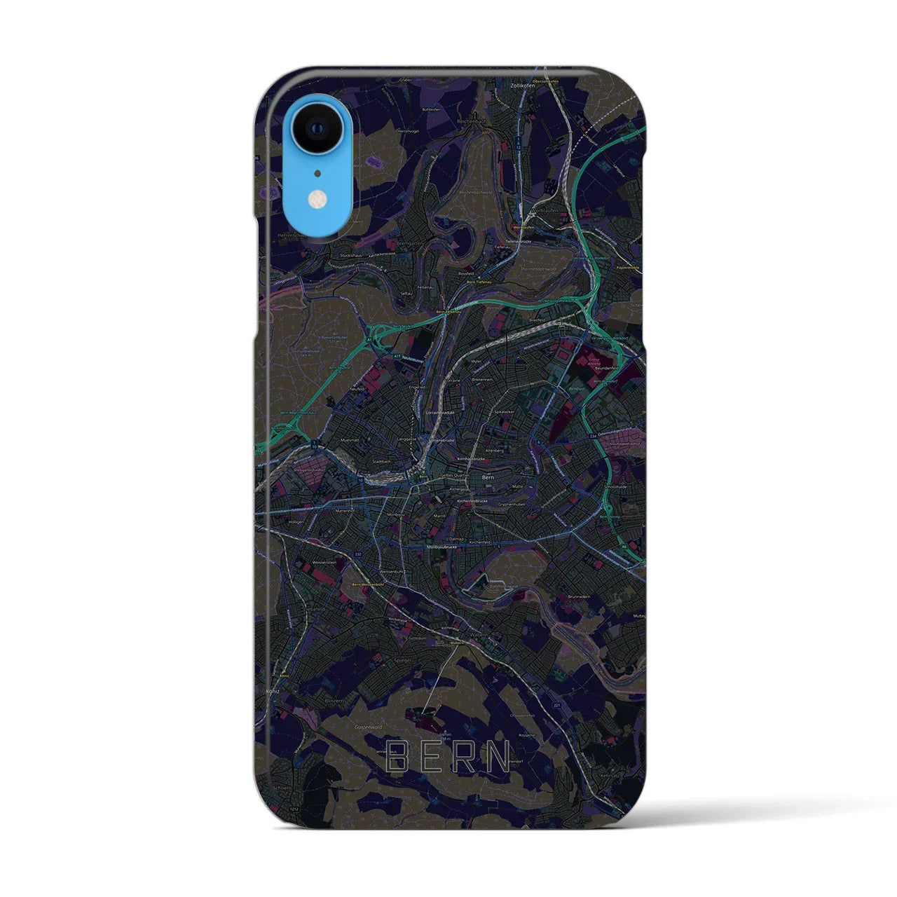 【ベルン(スイス)】地図柄iPhoneケース(バックカバータイプ)
