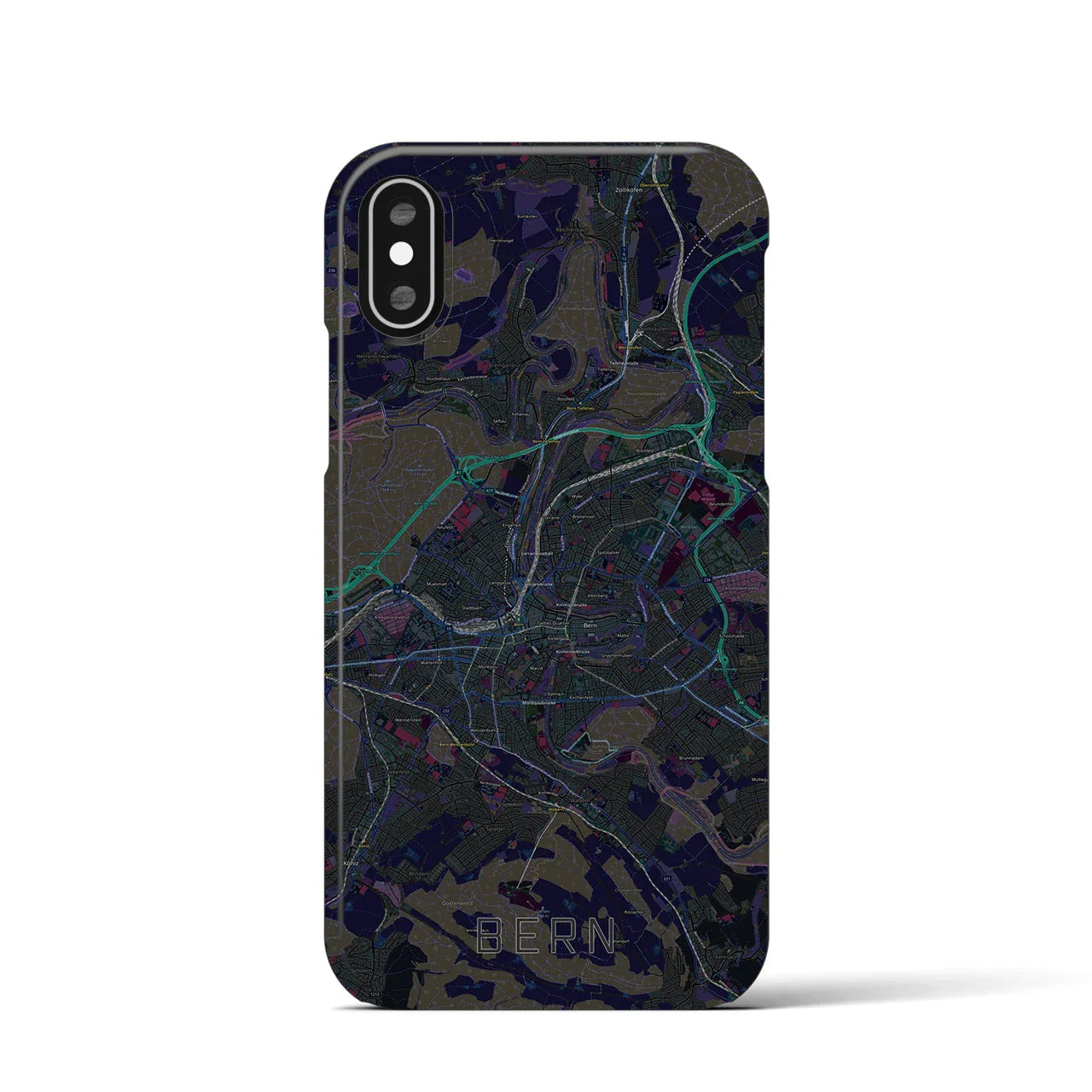 【ベルン(スイス)】地図柄iPhoneケース(バックカバータイプ)
