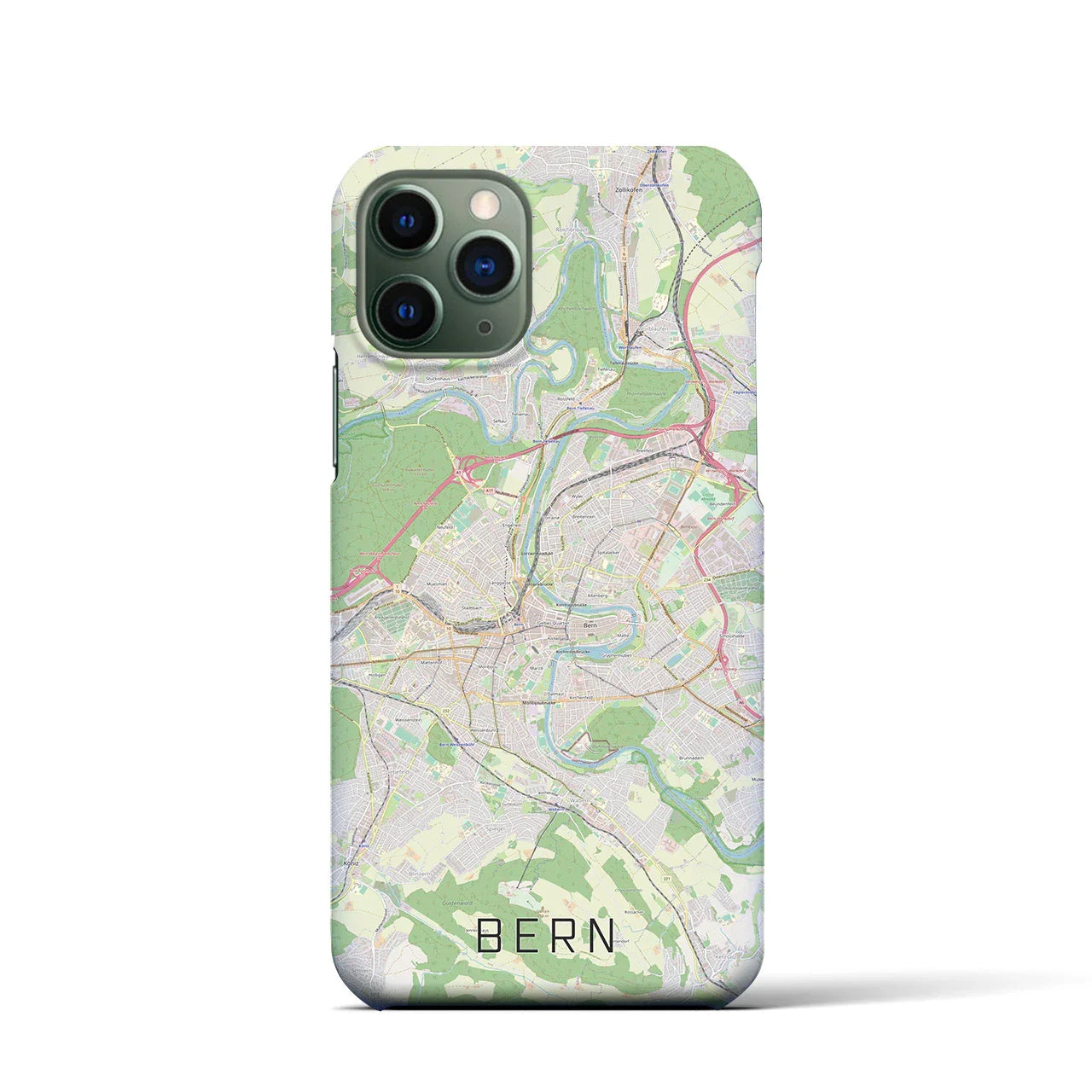 【ベルン(スイス)】地図柄iPhoneケース(バックカバータイプ)