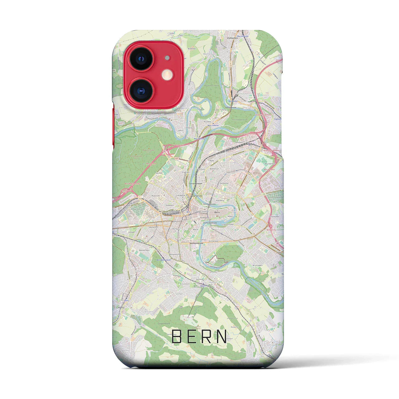 【ベルン(スイス)】地図柄iPhoneケース(バックカバータイプ)