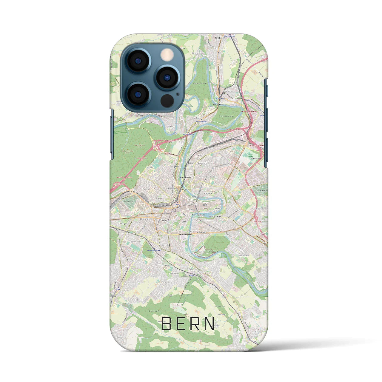 【ベルン(スイス)】地図柄iPhoneケース(バックカバータイプ)