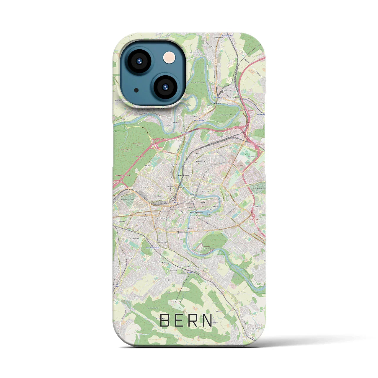 【ベルン(スイス)】地図柄iPhoneケース(バックカバータイプ)