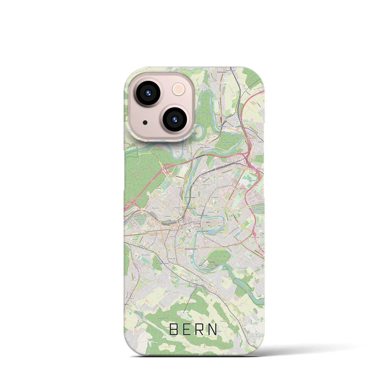 【ベルン(スイス)】地図柄iPhoneケース(バックカバータイプ)