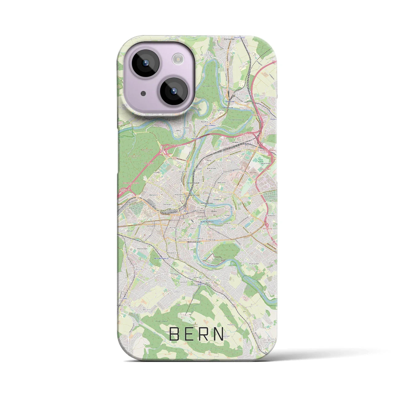 【ベルン(スイス)】地図柄iPhoneケース(バックカバータイプ)