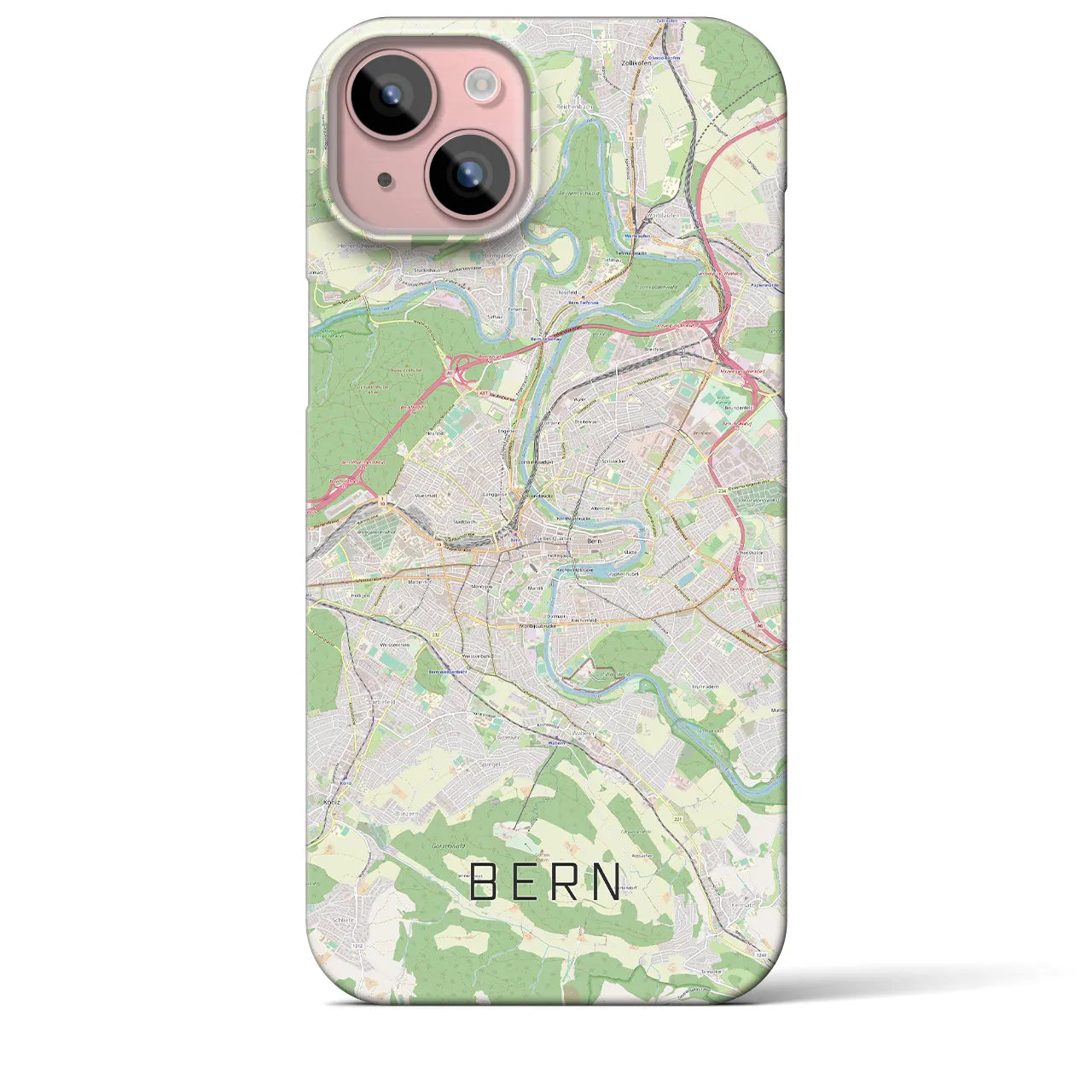 【ベルン(スイス)】地図柄iPhoneケース(バックカバータイプ)