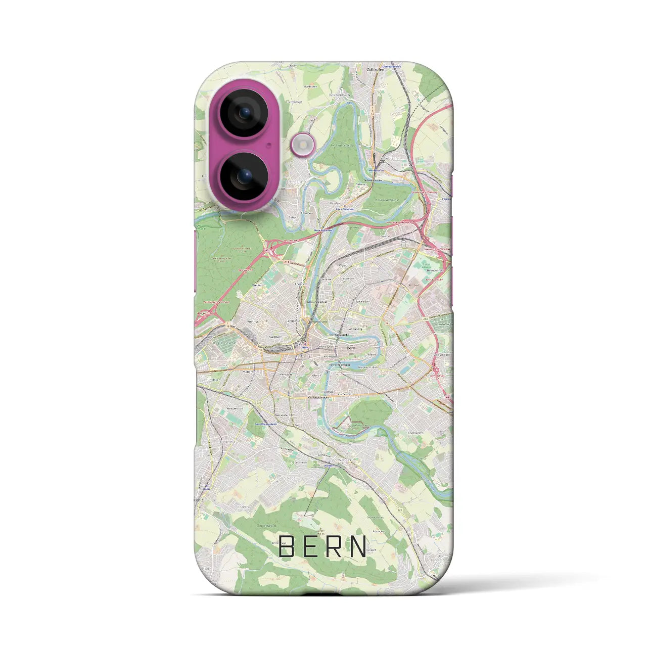 【ベルン(スイス)】地図柄iPhoneケース(バックカバータイプ)