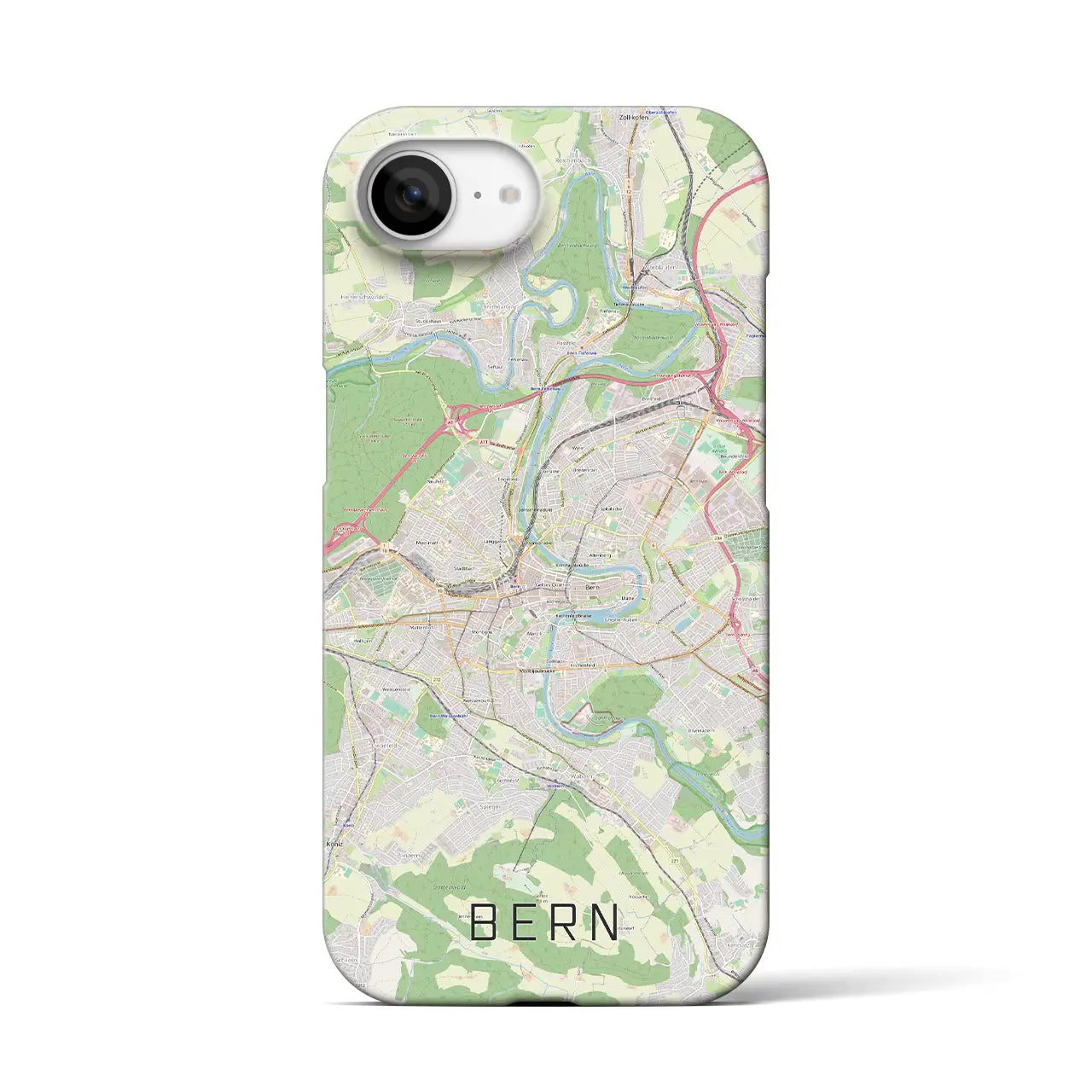 【ベルン(スイス)】地図柄iPhoneケース(バックカバータイプ)