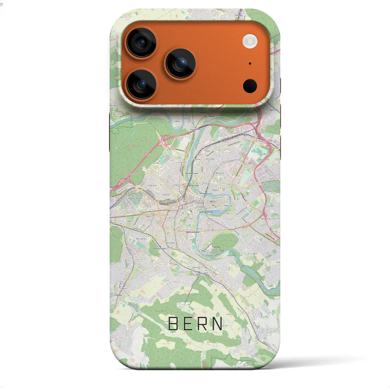 【ベルン(スイス)】地図柄iPhoneケース(バックカバータイプ)