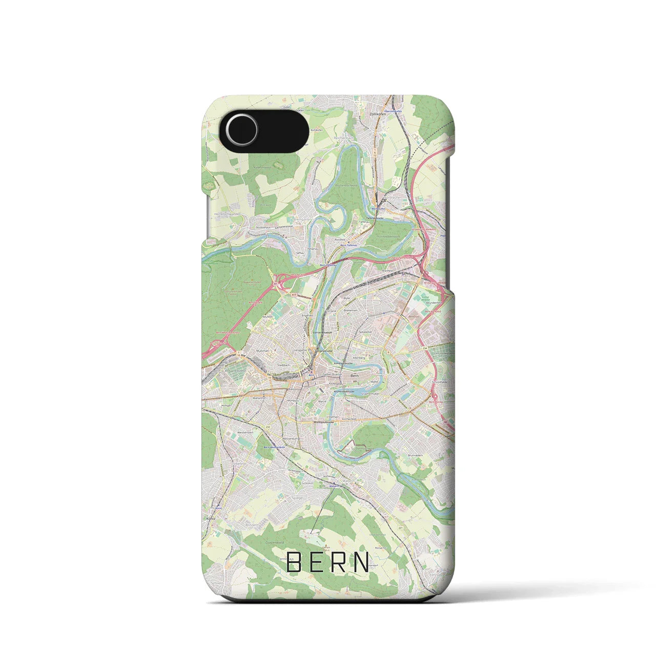 【ベルン(スイス)】地図柄iPhoneケース(バックカバータイプ)