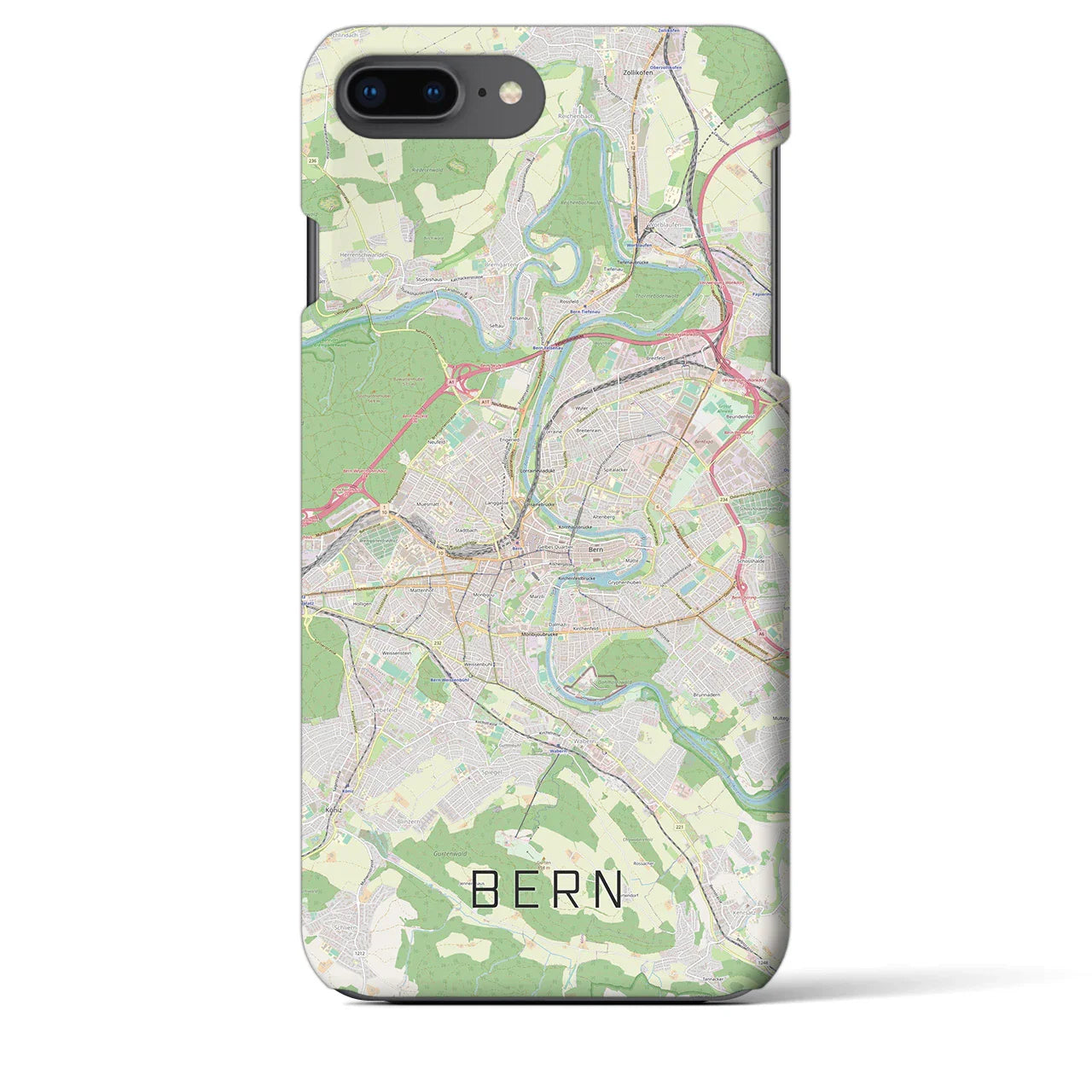 【ベルン(スイス)】地図柄iPhoneケース(バックカバータイプ)