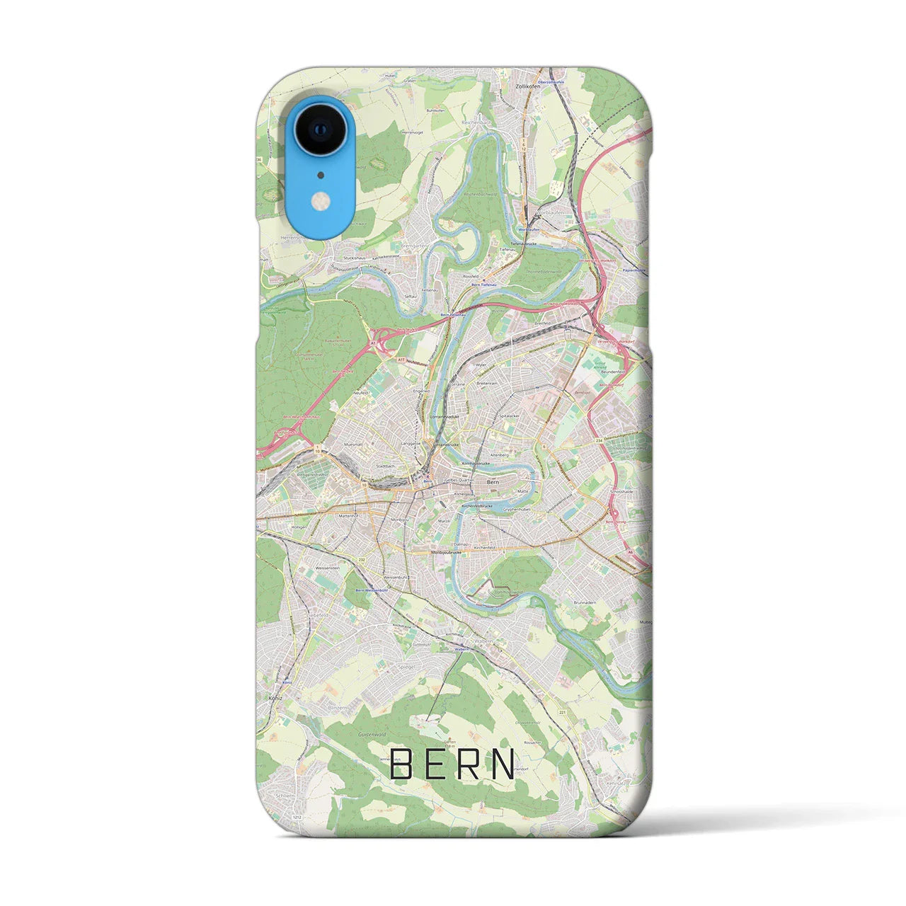 【ベルン(スイス)】地図柄iPhoneケース(バックカバータイプ)
