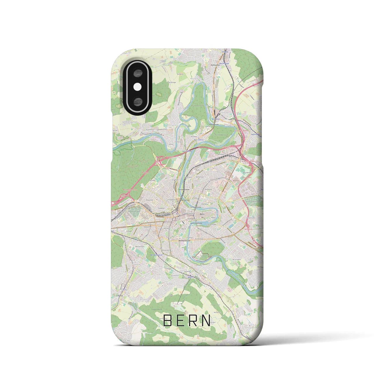 【ベルン(スイス)】地図柄iPhoneケース(バックカバータイプ)