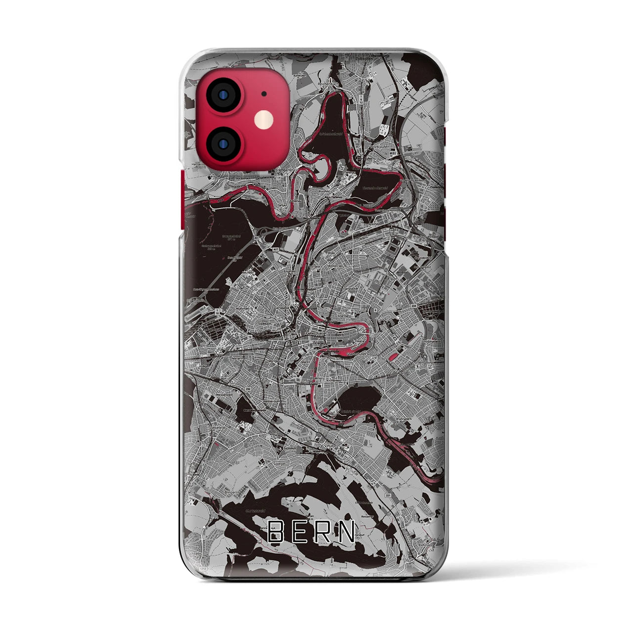 【ベルン(スイス)】地図柄iPhoneケース(クリアタイプ)