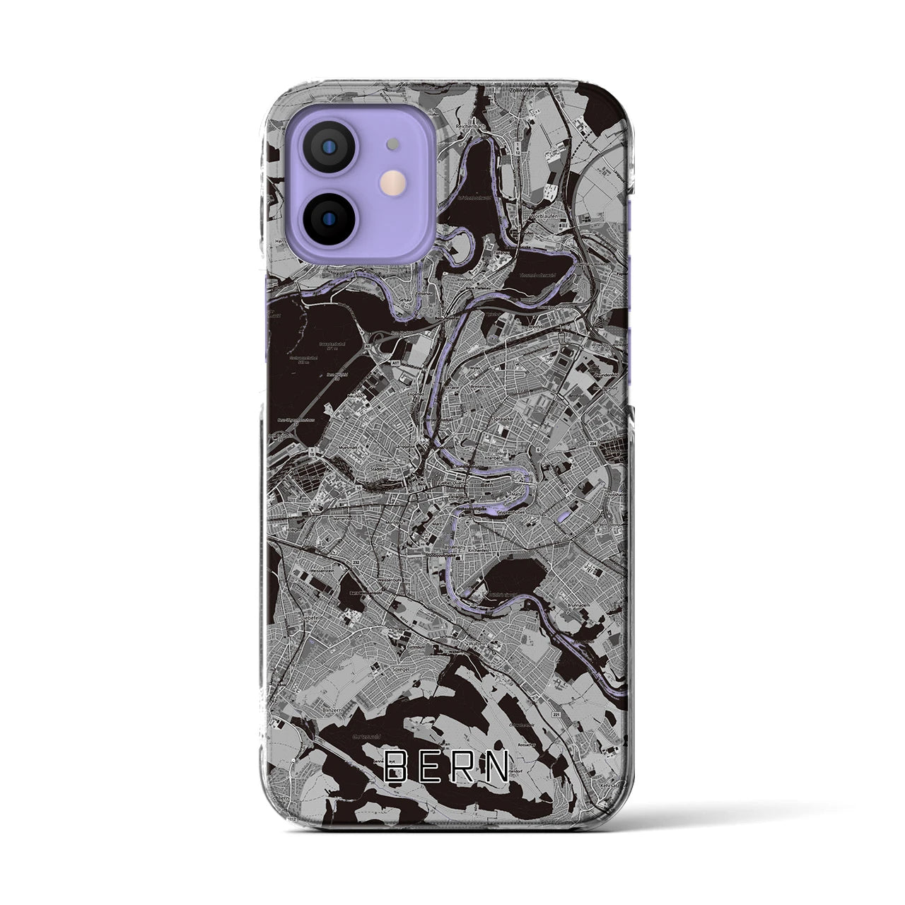 【ベルン(スイス)】地図柄iPhoneケース(クリアタイプ)
