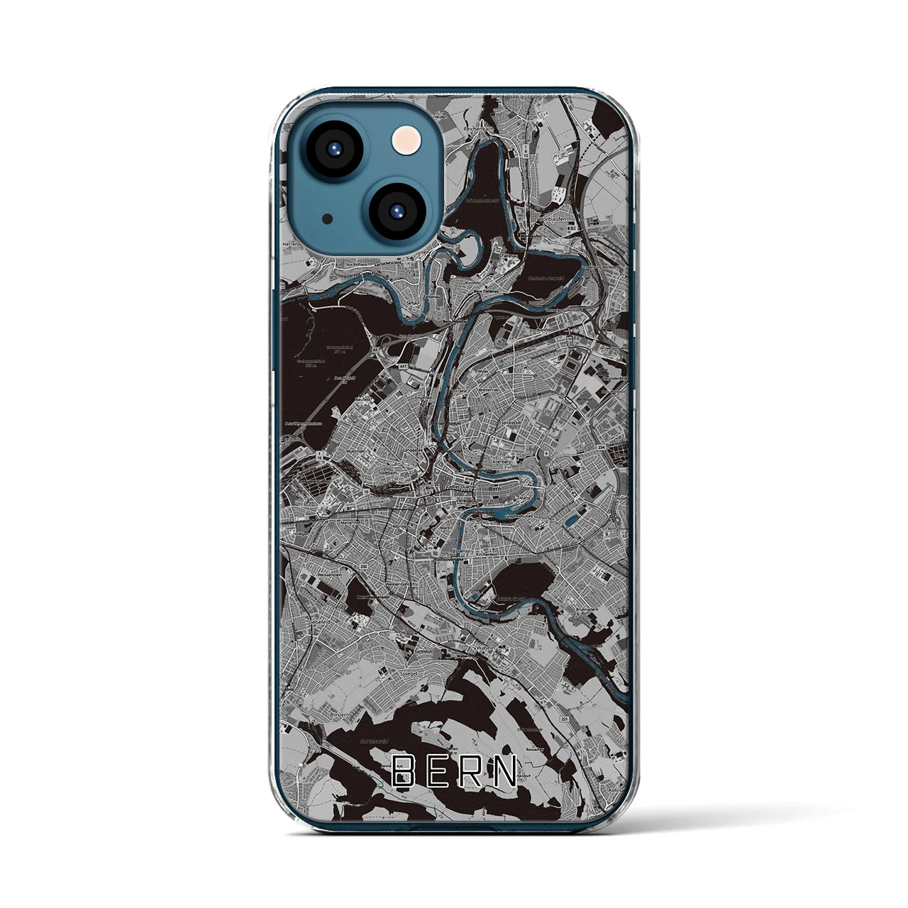 【ベルン(スイス)】地図柄iPhoneケース(クリアタイプ)
