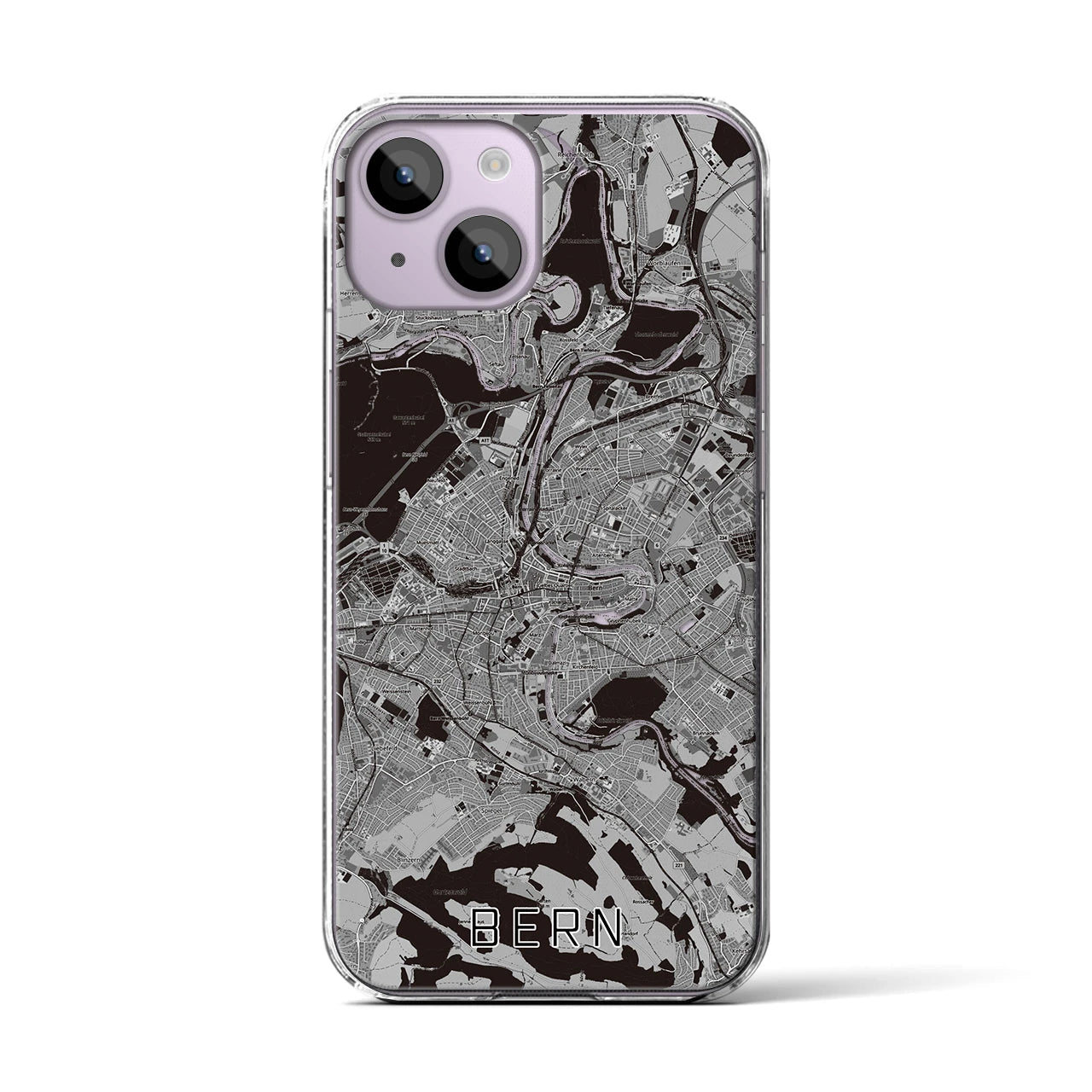 【ベルン(スイス)】地図柄iPhoneケース(クリアタイプ)