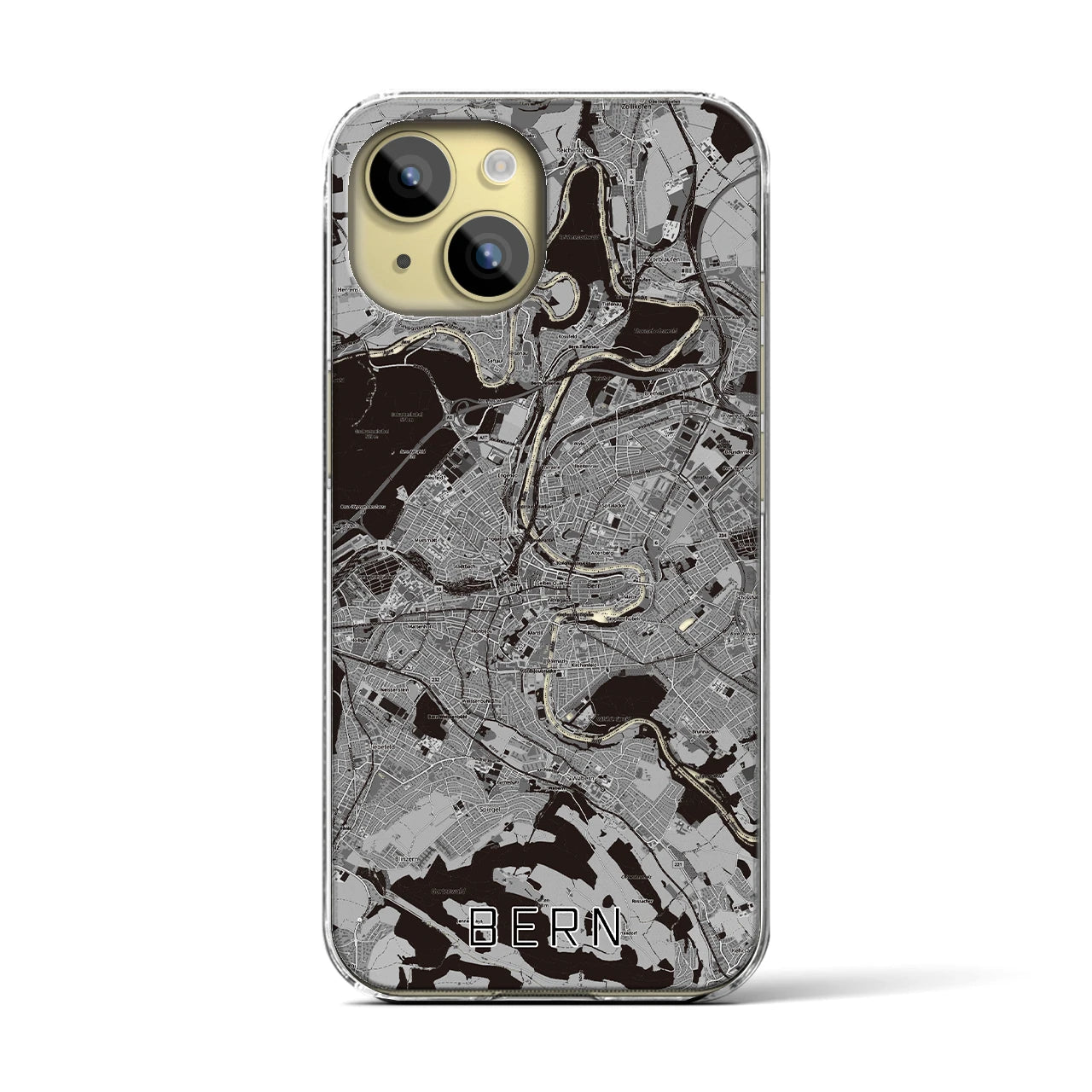 【ベルン(スイス)】地図柄iPhoneケース(クリアタイプ)