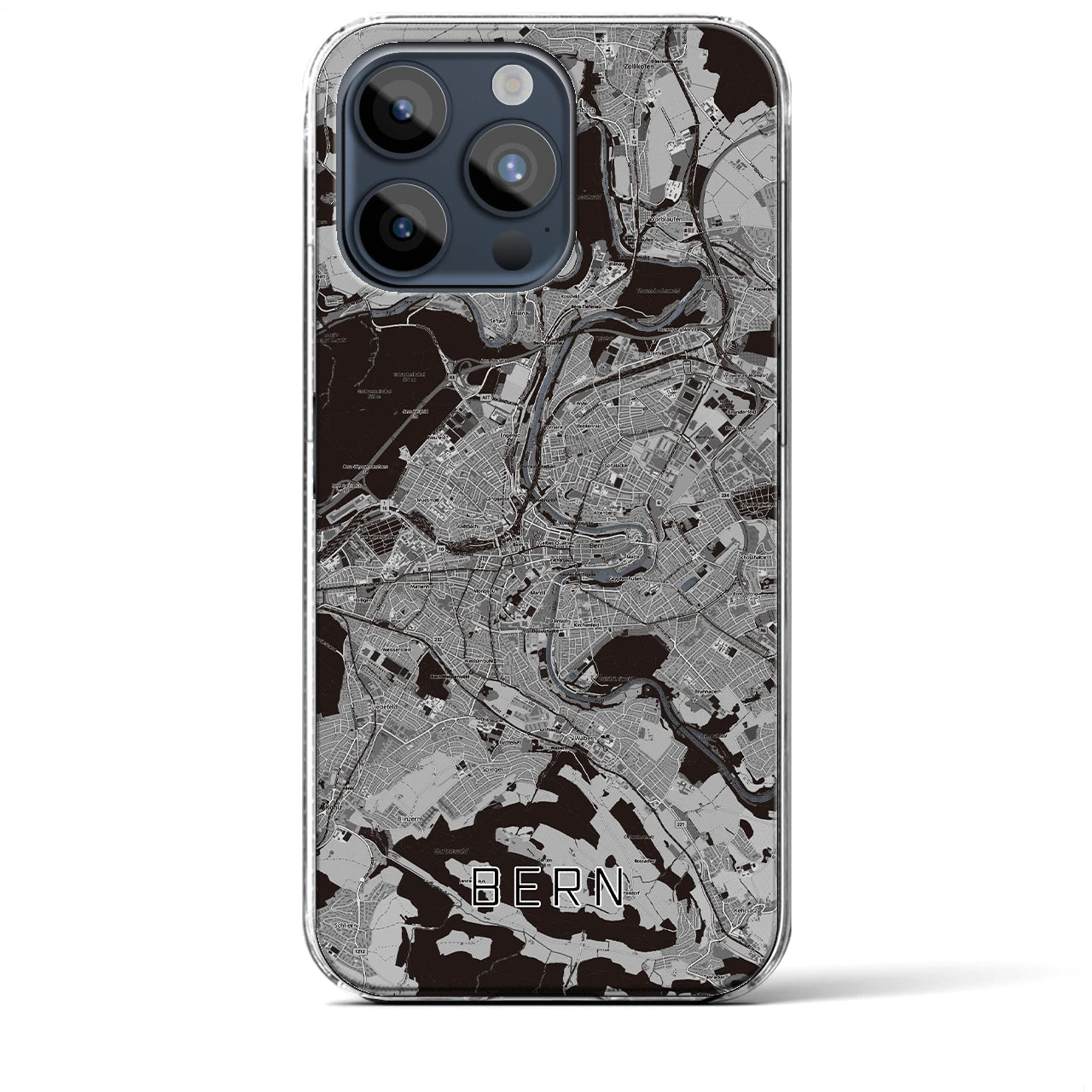 【ベルン(スイス)】地図柄iPhoneケース(クリアタイプ)