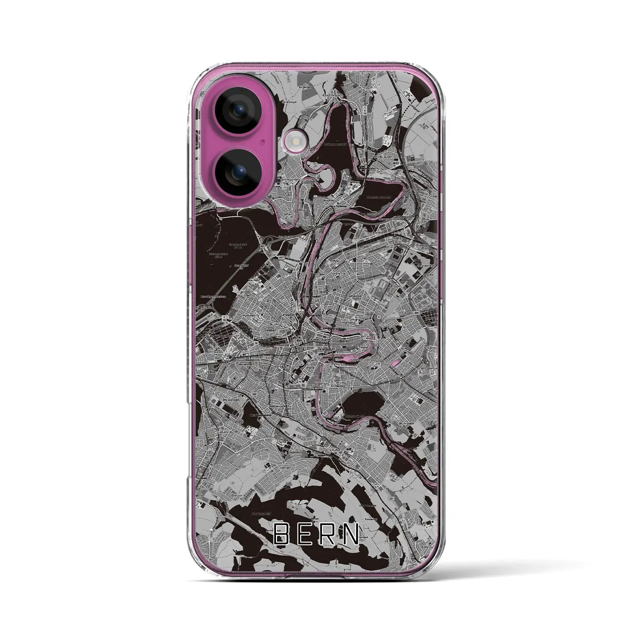 【ベルン(スイス)】地図柄iPhoneケース(クリアタイプ)