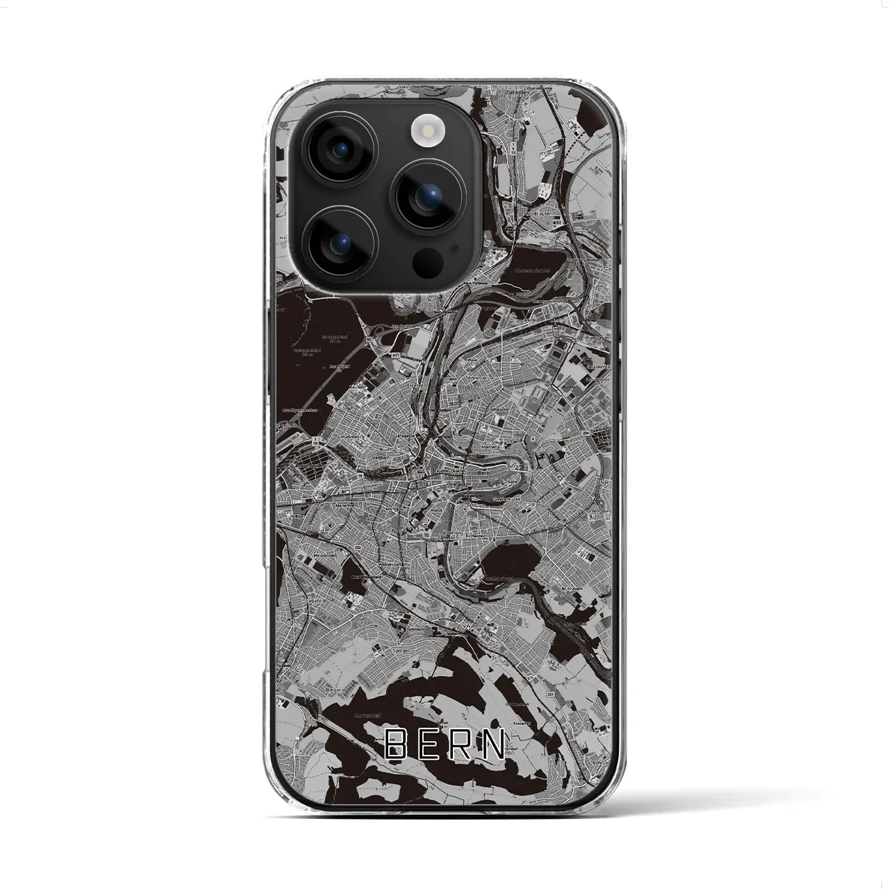 【ベルン(スイス)】地図柄iPhoneケース(クリアタイプ)