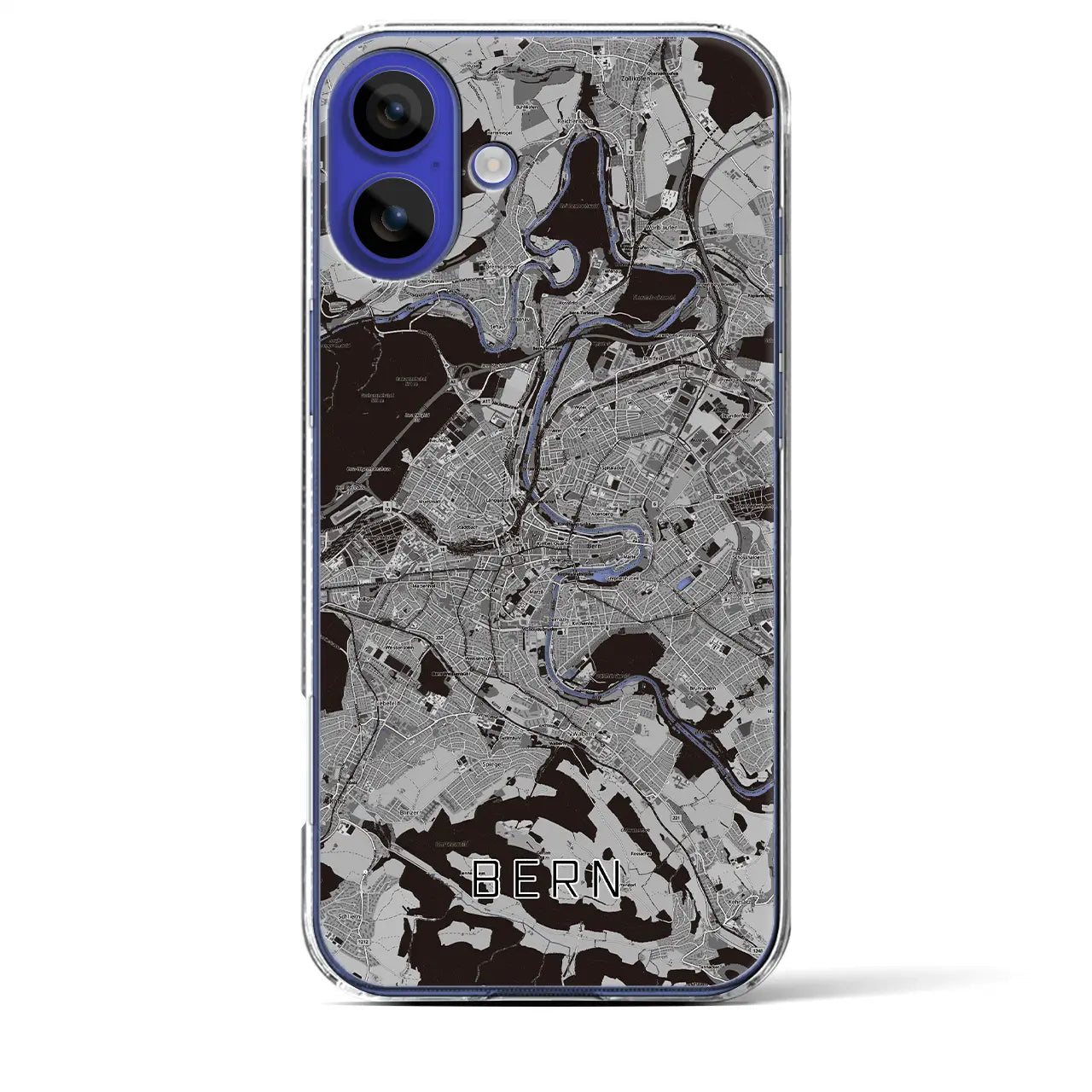 【ベルン(スイス)】地図柄iPhoneケース(クリアタイプ)