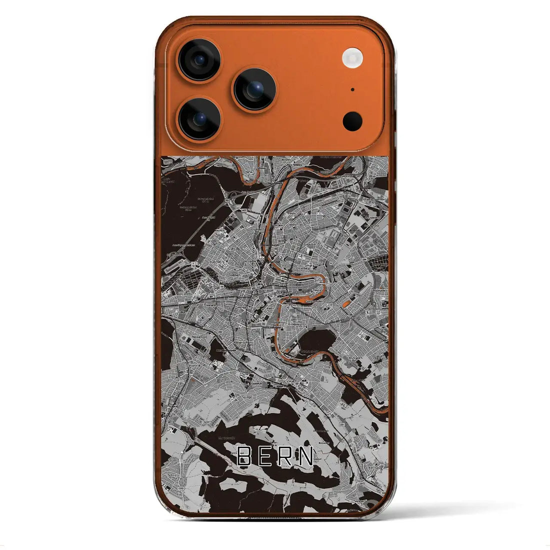 【ベルン(スイス)】地図柄iPhoneケース(クリアタイプ)