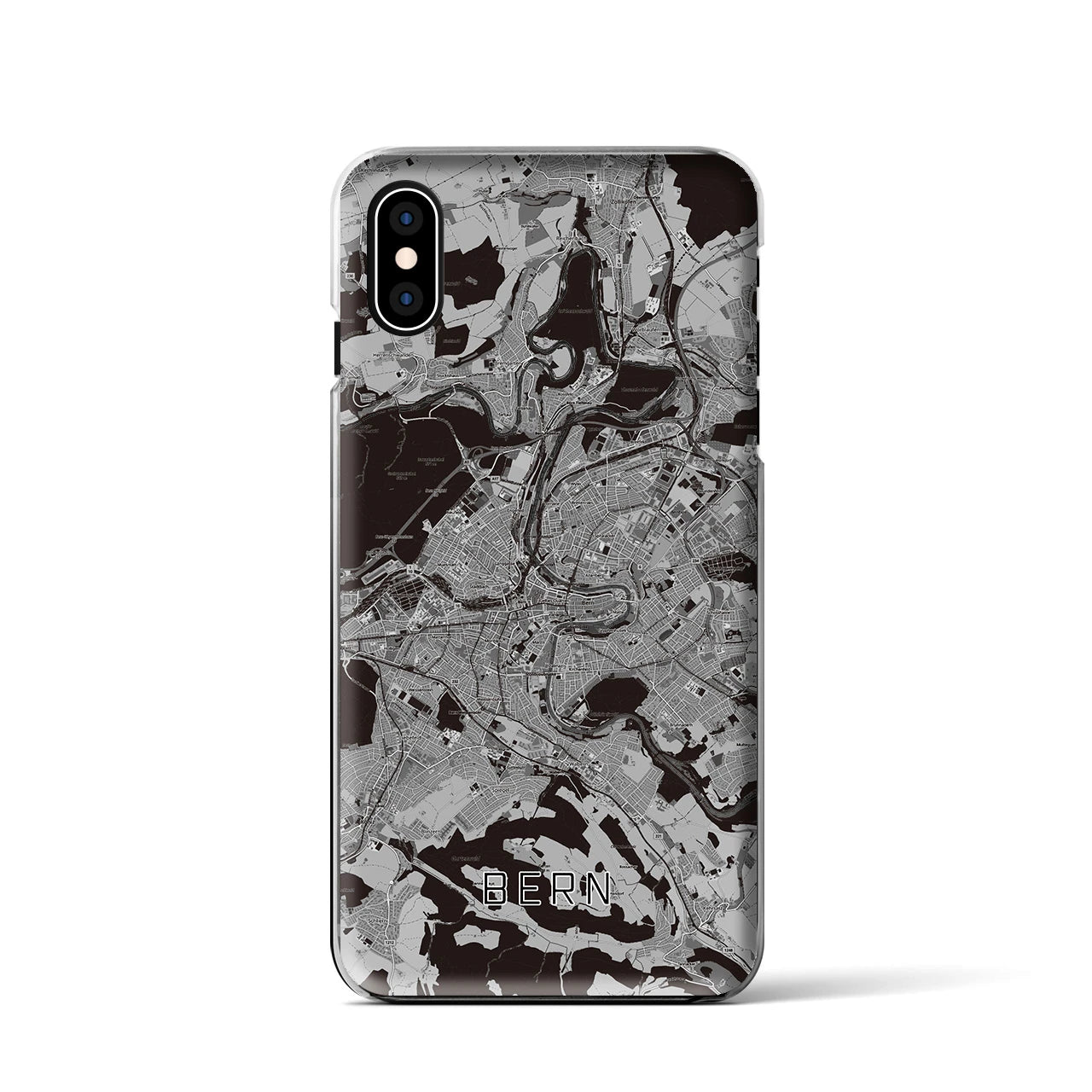 【ベルン(スイス)】地図柄iPhoneケース(クリアタイプ)